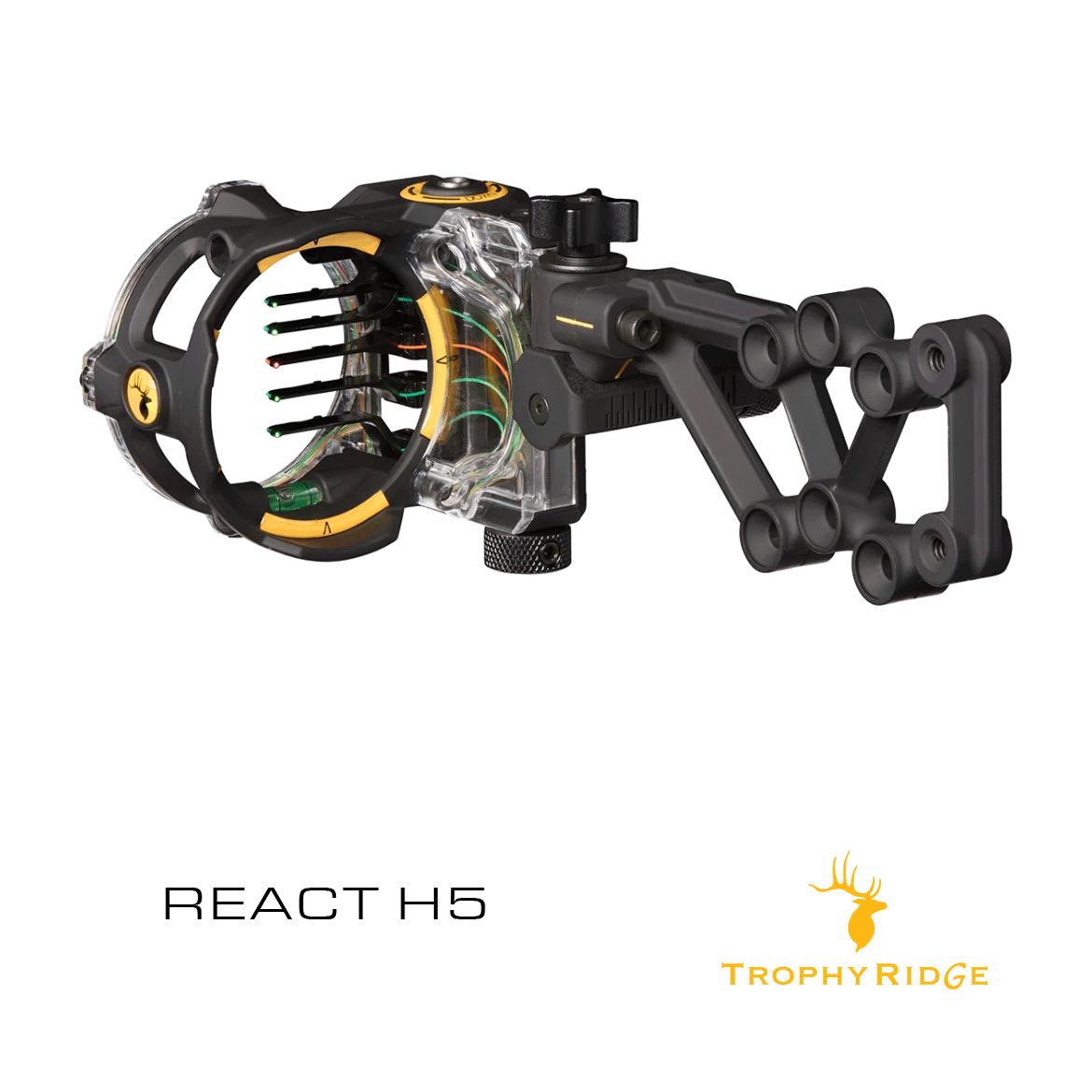 Trophy Ridge React H5 5-Pin Sight, Colour: Black, Hand Preference: RH