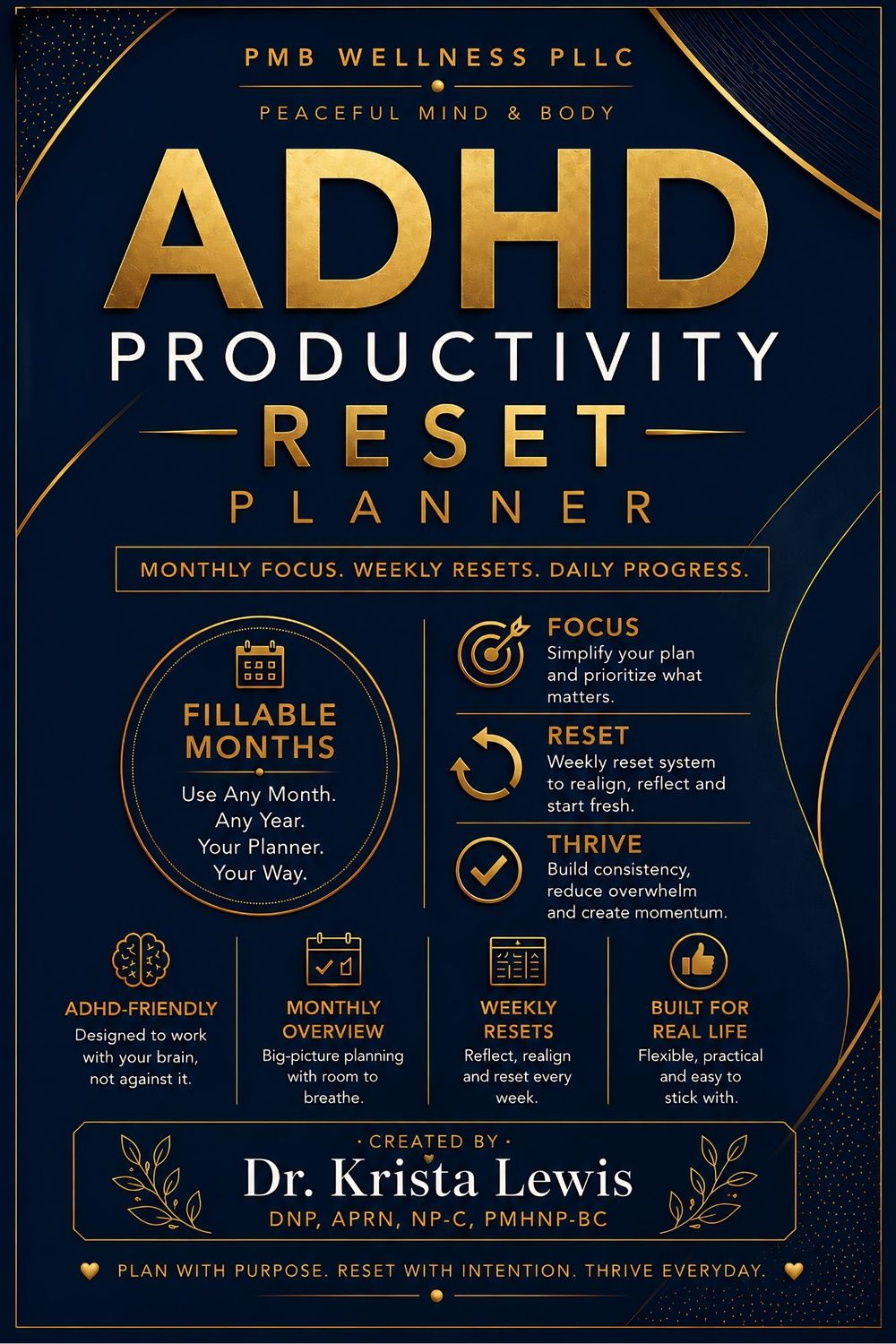 ADHD Productivity Reset Planner