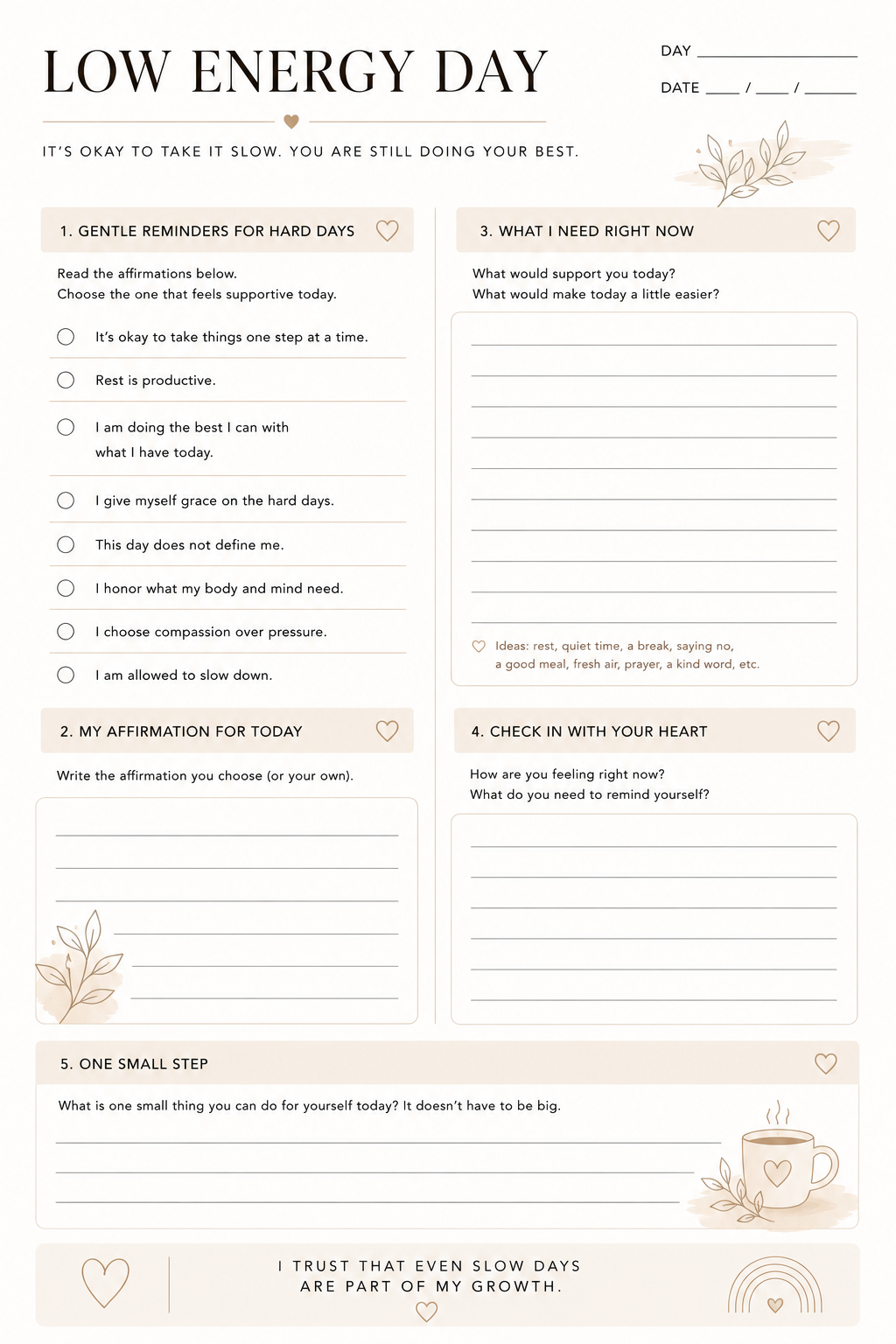 PMB Wellness Daily Reset Mood Journal