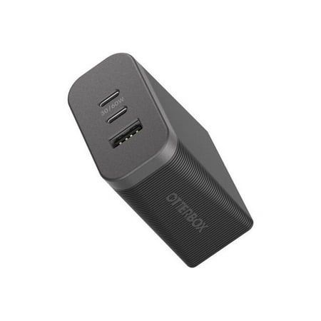OtterBox Premium Pro - Power adapter - 72 Watt - 3 A - iP PD - 3 output connectors (USB 2 x USB-C) - nightshade