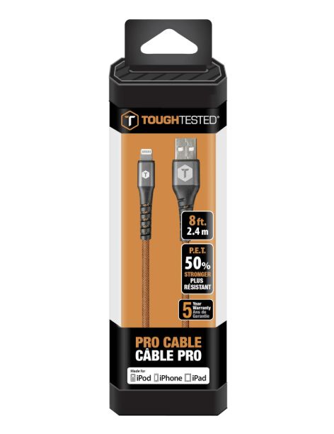 ToughTested 8 ft Pro Cable - Lightning to USB*