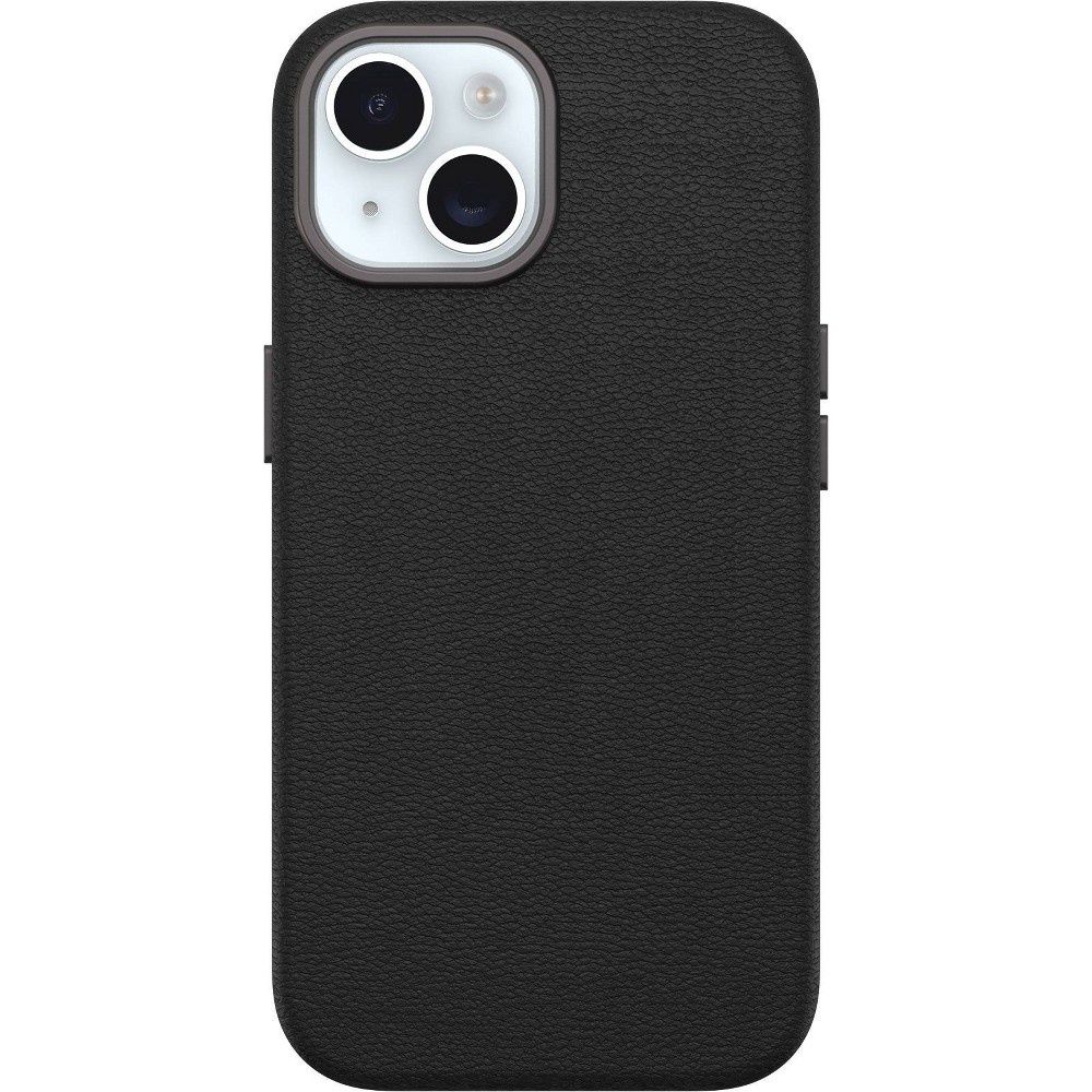 OtterBox iPhone 15 Cactus Leather Symmetry Series Case for MagSafe - Noir Ash