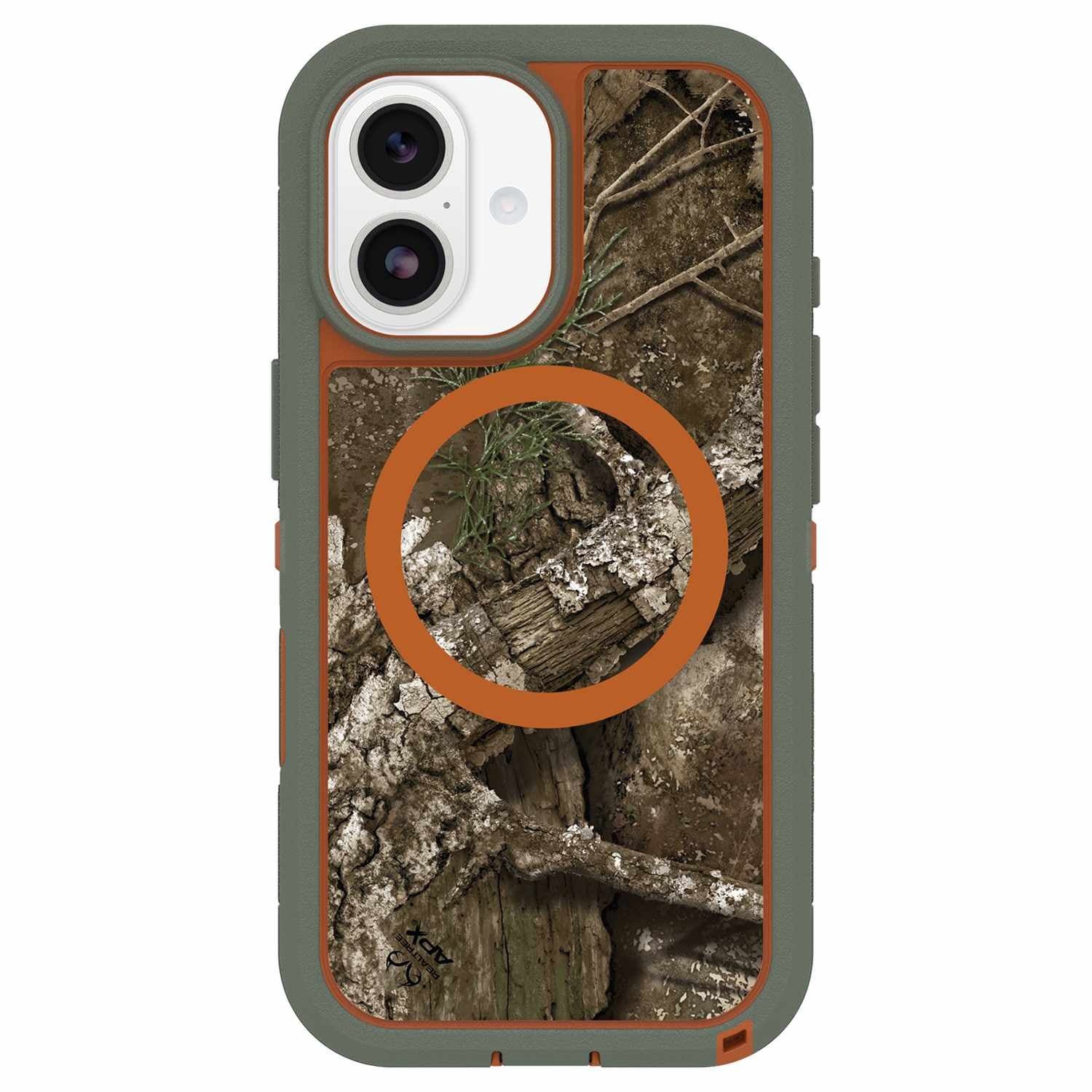 Otterbox Defender Pro Xt Clear Magsafe Case W/Camera Control Realtree Apx (Green) For Iphone 17