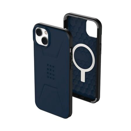 UAG Designed for iPhone 14 Plus Case Blue Malalrd 6.7 Civilian Built-in Magnet Compatible with MagSafe Charging Sleek Ultra Thin Slim Dropproof Shockproof Protective Cover by URBAN ARMOR GEAR