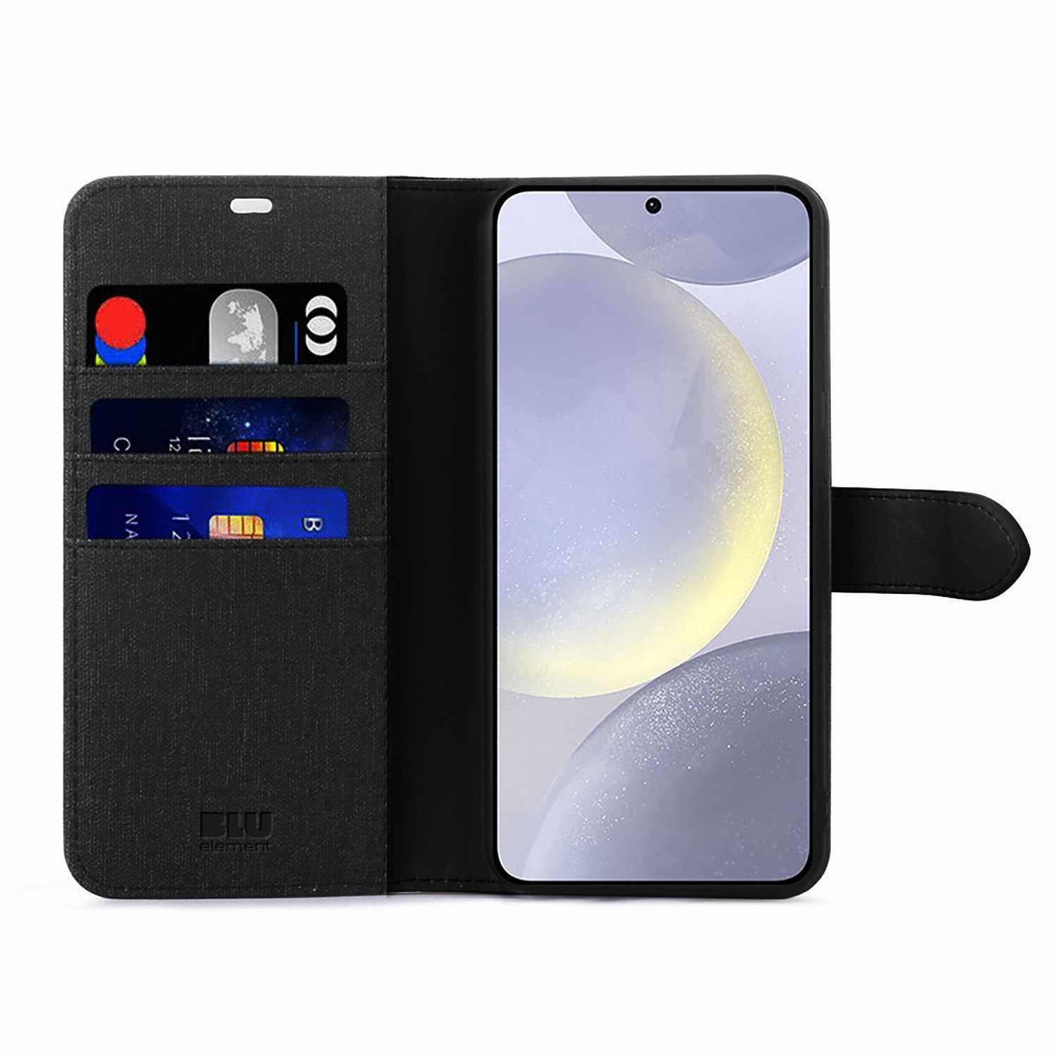 Blu Element Folio 2-In-1 Case Black For Samsung Galaxy S25 Edge