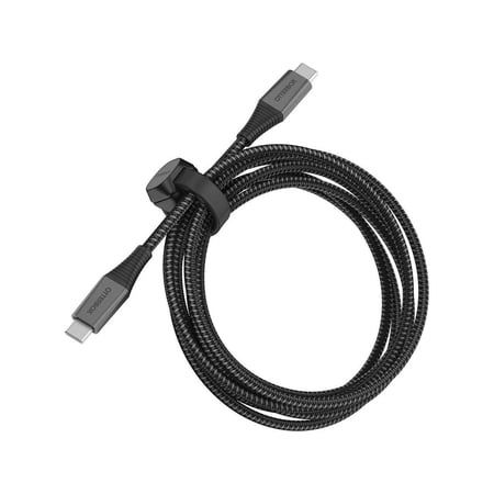 OtterBox Premium Pro Fast Charge USB-C to USB-C Braided Cable 2m (6.6ft) long - Black