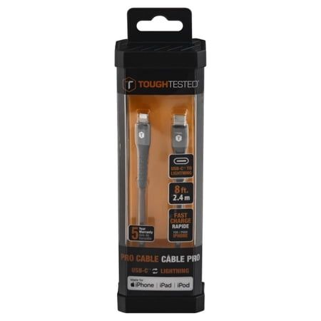 ToughTested 8 ft Pro Cable - Lightning to Type C*