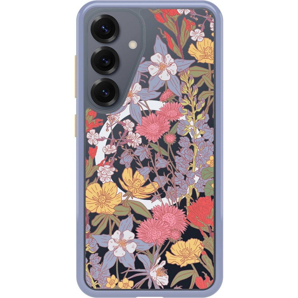 OtterBox Samsung Galaxy S25 Symmetry Series with Magnets - Floral Clear: Bump-Resistant Plastic Case