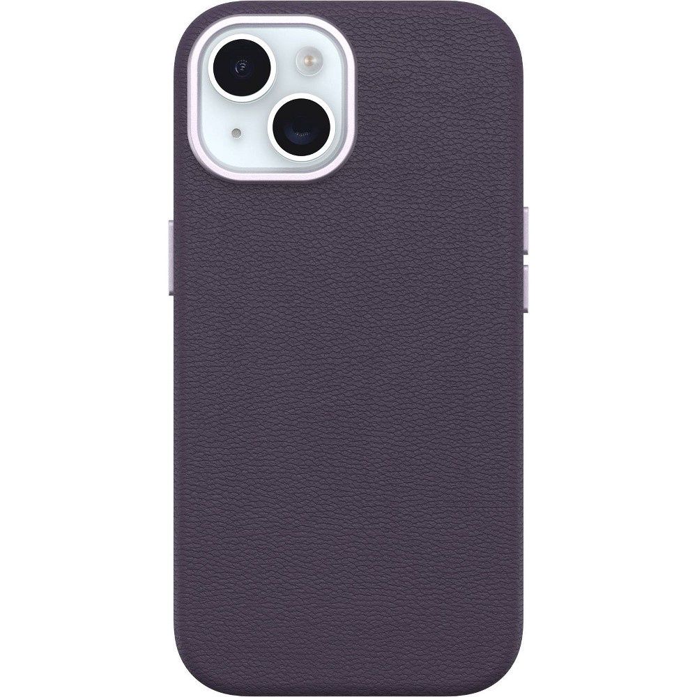 OtterBox iPhone 15 Cactus Leather Symmetry Series Case for MagSafe - Plum Luxe