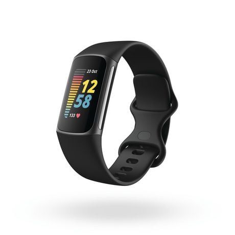 Fitbit Charge 5 Fitness &amp; Health Tracker - Black / Graphite Stainless Steel