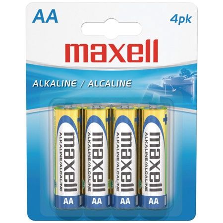 Maxell 723465 - LR64BP AA Alkaline Batteries (4 Pack)