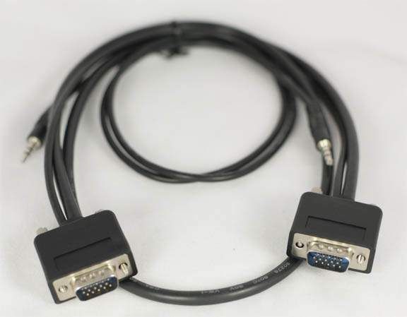 TechCraft SVGA + 3.5 Audio Ultra Slim Cable - 3 ft
