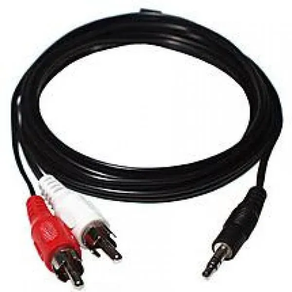 TechCraft 3.5mm to 2 RCA Stereo Audio Cable - 3 ft