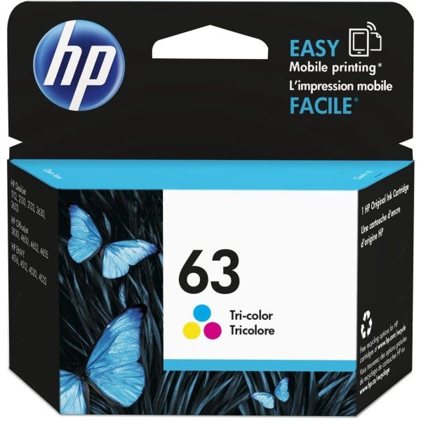 HP 63 Tri-color Original Ink Cartridge ~150 pages F6U61AN#140