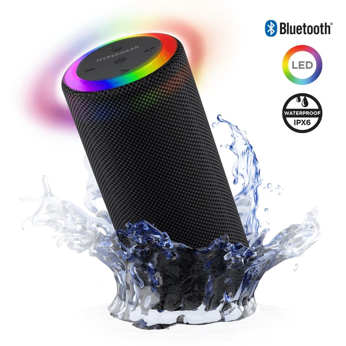 HyperGear Halo XL Wireless LED Speaker Black