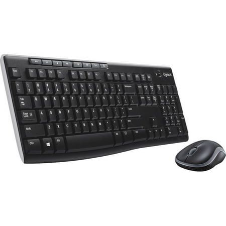Logitech MK270 Wireless Keyboard And Mouse Combo For Windows, 2.4 GHz Wireless, Compact Mouse, 8 Multimedia And Shortcut Keys, For PC, Laptop - Black (B079JLY5M5)
