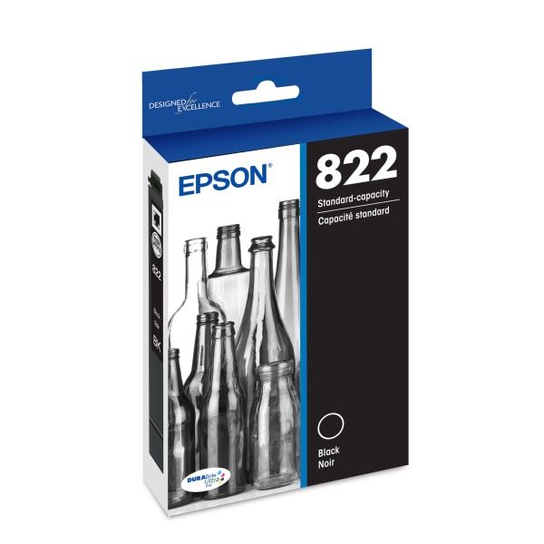 Epson 822 Standard Yield Single Ink Cartridge - Black: Printer Supplies, Compatible Ink Series