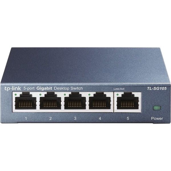 TP-Link TL-SG105 | 5-Port 10/100/1000Mbps Desktop Switch | Plug and Play No Configuration