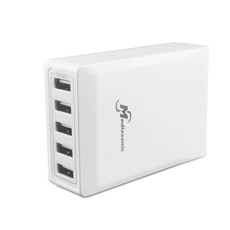 Mediasonic SmartCharge 40W 5 Port USB Charger (UC_540W_WT) (5 Port White)