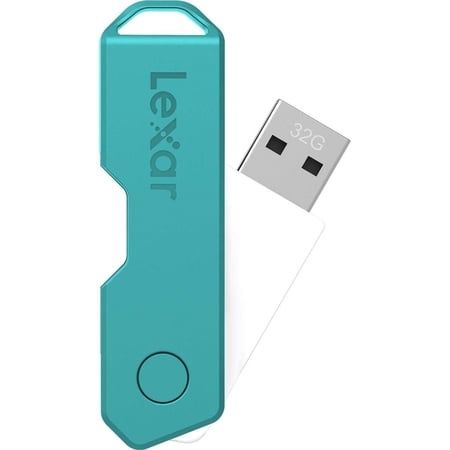 Lexar JumpDrive TwistTurn2 32GB USB 2.0 Flash Drive Teal LJDTT2-32GABNATL
