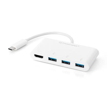 Adaptateur de charge USB-C 3.1 vers HDMI 4K 30Hz &amp; USB 3.0 - PrimeCables®