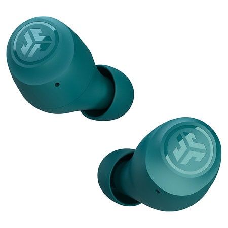 JLab GO Air Pop True Wireless Bluetooth Earbuds - Teal: 32-Hour Battery, Built-In Mic