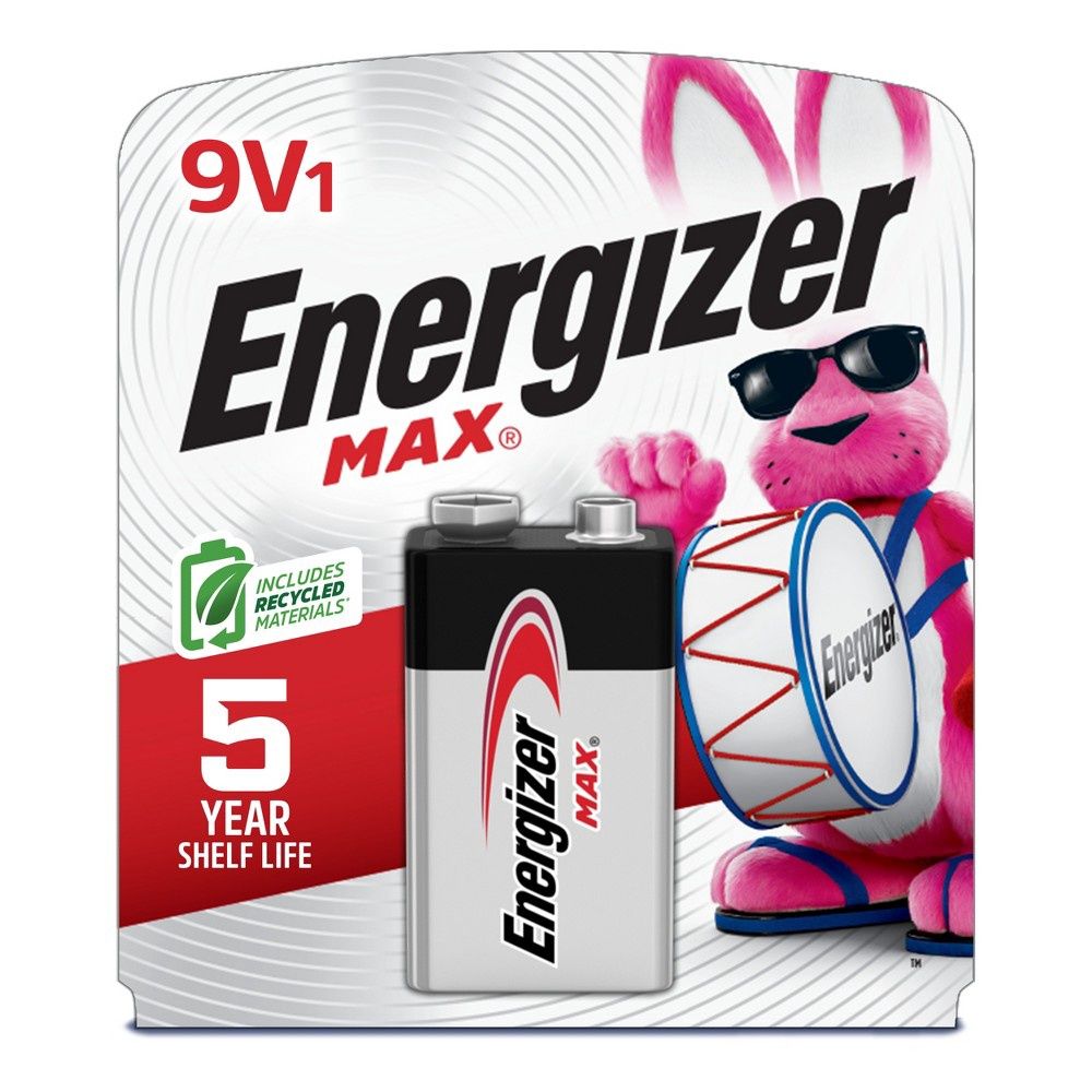 Energizer Max 9V Cell Batteries – Alkaline Battery: Household Single-Use, 9 Volts