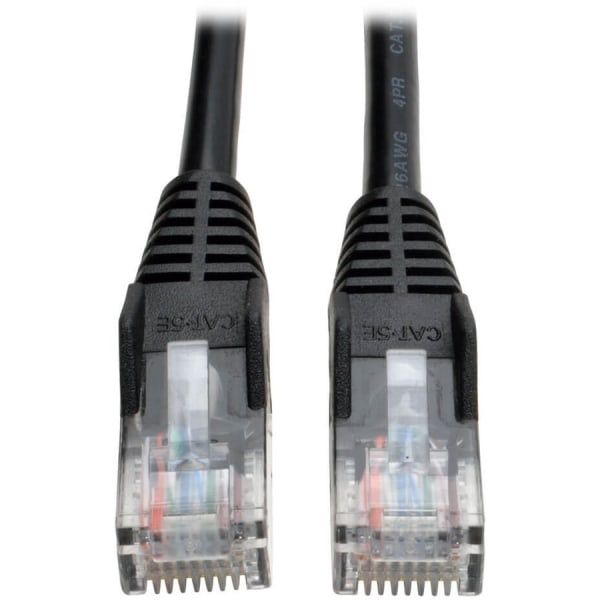 Tripp Lite N001-003-BK Cat5e 350MHz Snagless Molded Patch Network Cable (RJ45 M/M) - Black 3-ft.