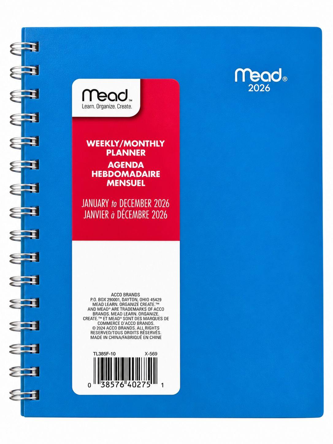 Mead Weekly/Monthly Planner - Blue *