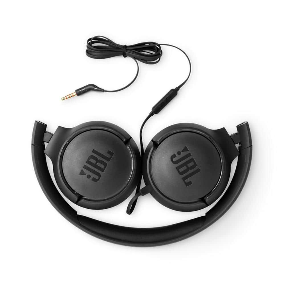 JBL T500 On-Ear Headphone In-Ear Headphone with One-Button Remote/Mic - Black