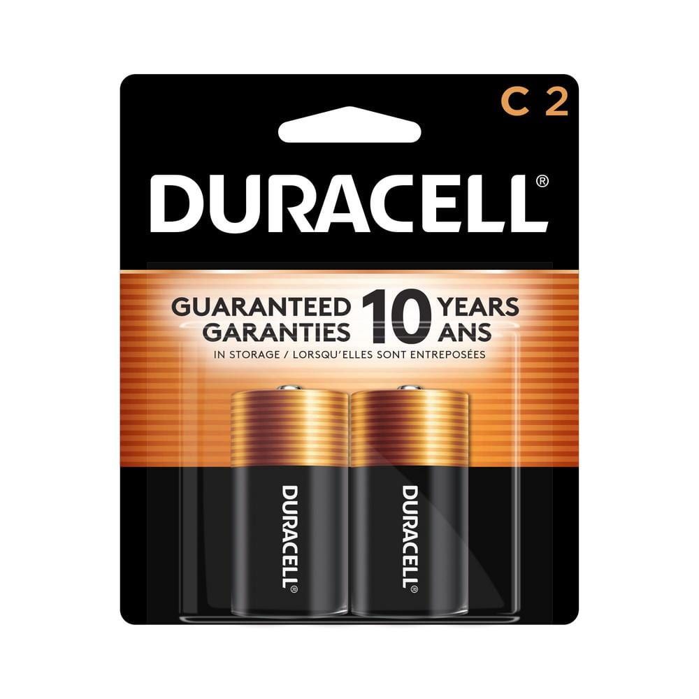 Duracell Coppertop C Batteries, 2 Count Pack, C Battery with Long-lasting Power, All-Purpose Alkaline C Battery for Household and Office Devices (B0014D3N2E)