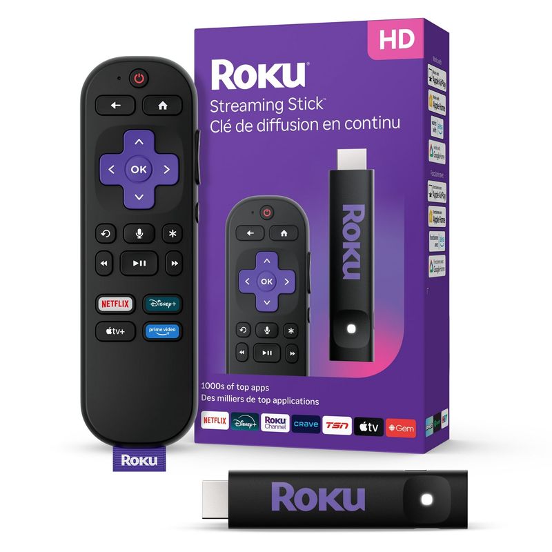 Roku Streaming Stick 2025 - Hd Roku Streaming Device For Tv With Voice Remote - Free &amp; Live Tv