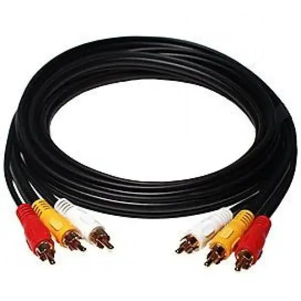 TechCraft 3-in-1 Composite Audio/Video Cable - 12 ft