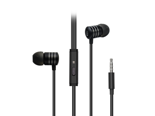 Uolo Pulse In-Ear Sound Isolating 3.5mm Headphones with Remote &amp; Microphone - Metallic Black