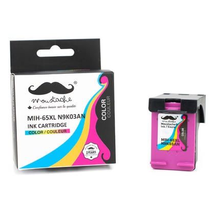 Compatible Remanufacturé HP 65XL N9K03AN cartouche d'encre tri-couleur haute capacité - Moustache®