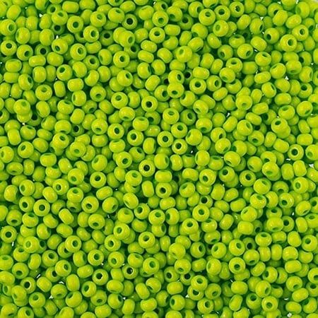 Czech Glass Seed Beads 10/0 Terra Intensive Light Green - 22Gram Vial of DIY Jewelry Making Beads Preciosa (Jablonex)
