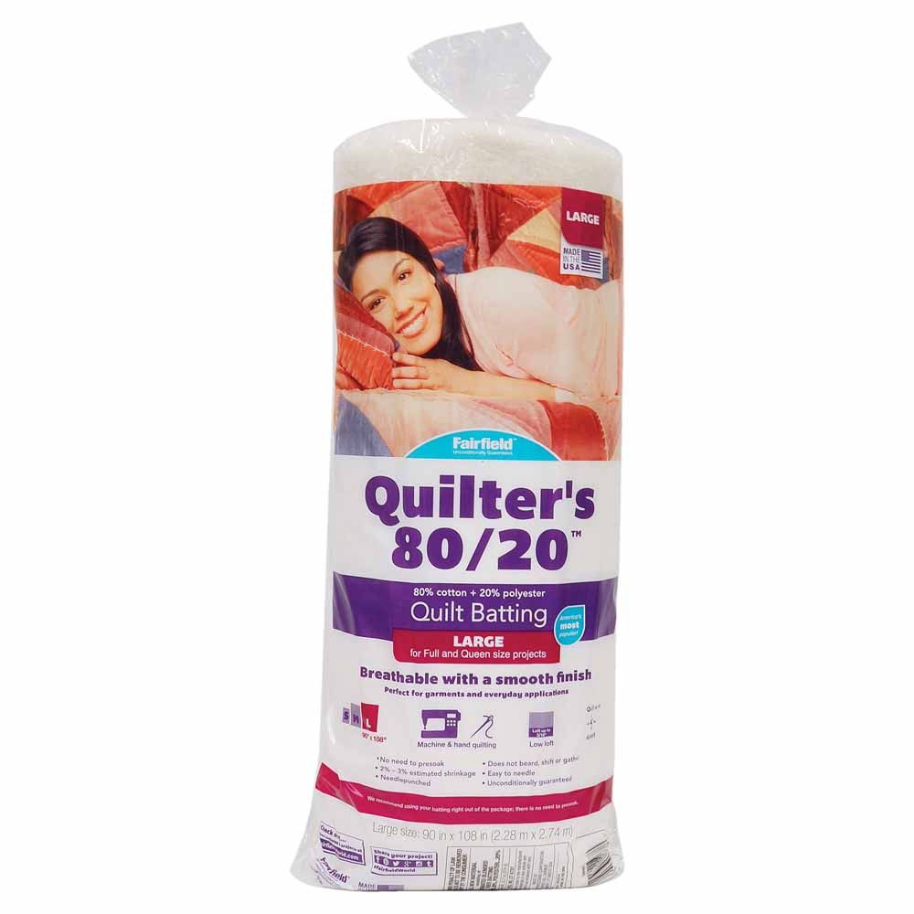 Fairfield Quilters 80/20 Quilt Batting - 90" X 108"