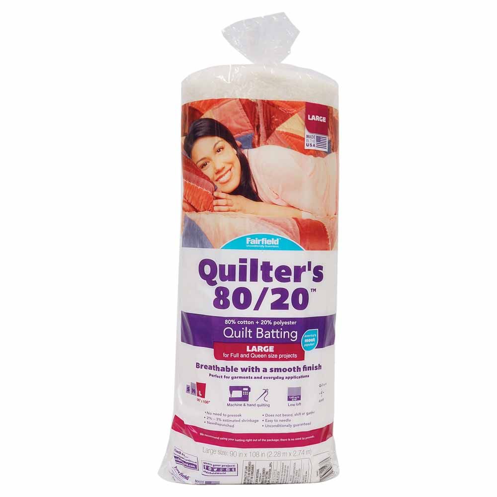 Fairfield Quilters 80/20 Quilt Batting - 90" X 108"