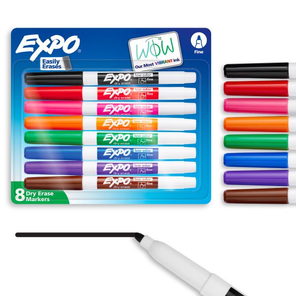 Expo Dry Erase Markers - 8 Pk Asst Fine Tip