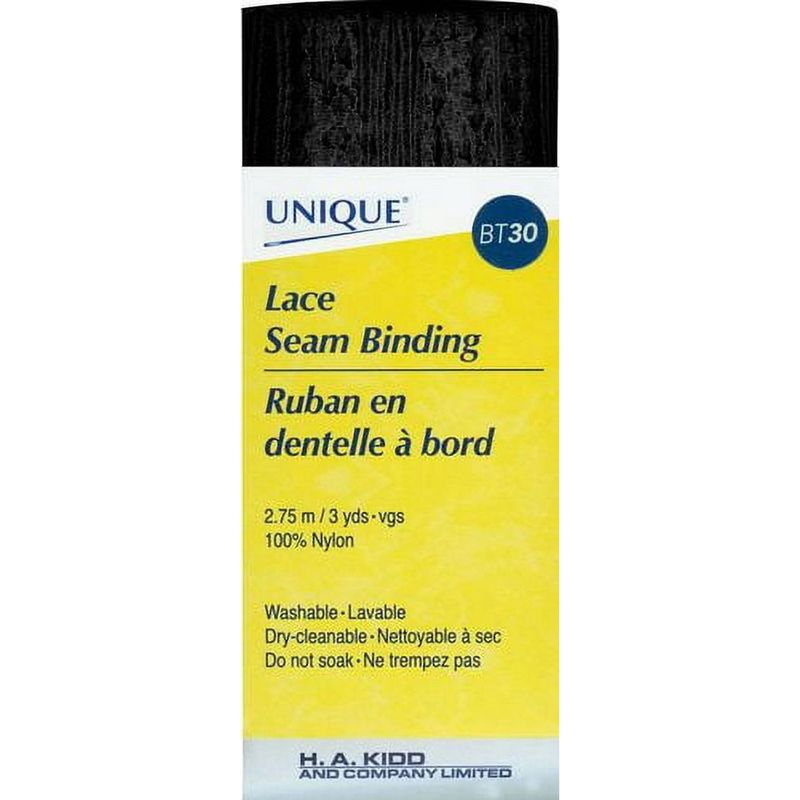 Unique Lace Seam Binding - Black*