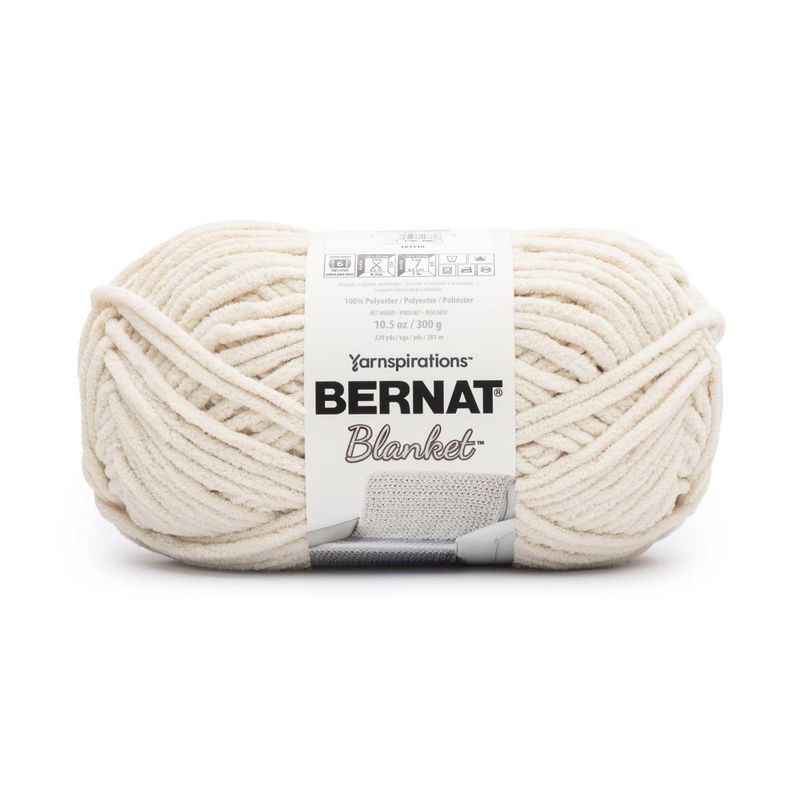 Bernat Blanket #6 Super Bulky Polyester Yarn, Birch 10.5oz/300g, 220 Yards