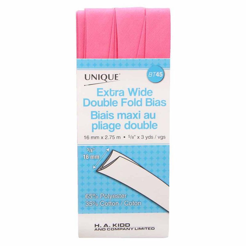 Unique Extra Wide Double Fold Bias - Pink