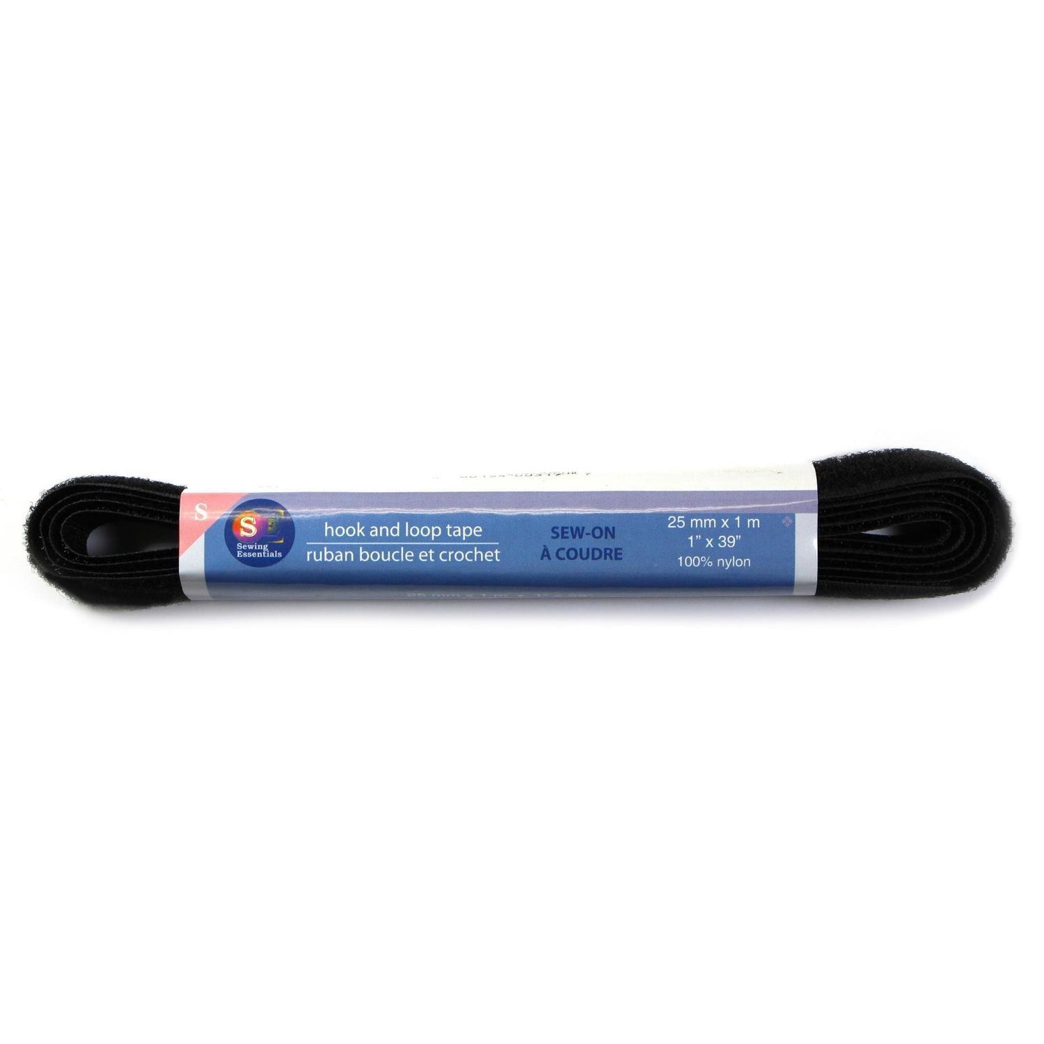 Sewing Essentials Esprit Hook And Loop Tape Sew-On - 25mm X 1m (1" X 39") - Black 25 Mm X 1 M
