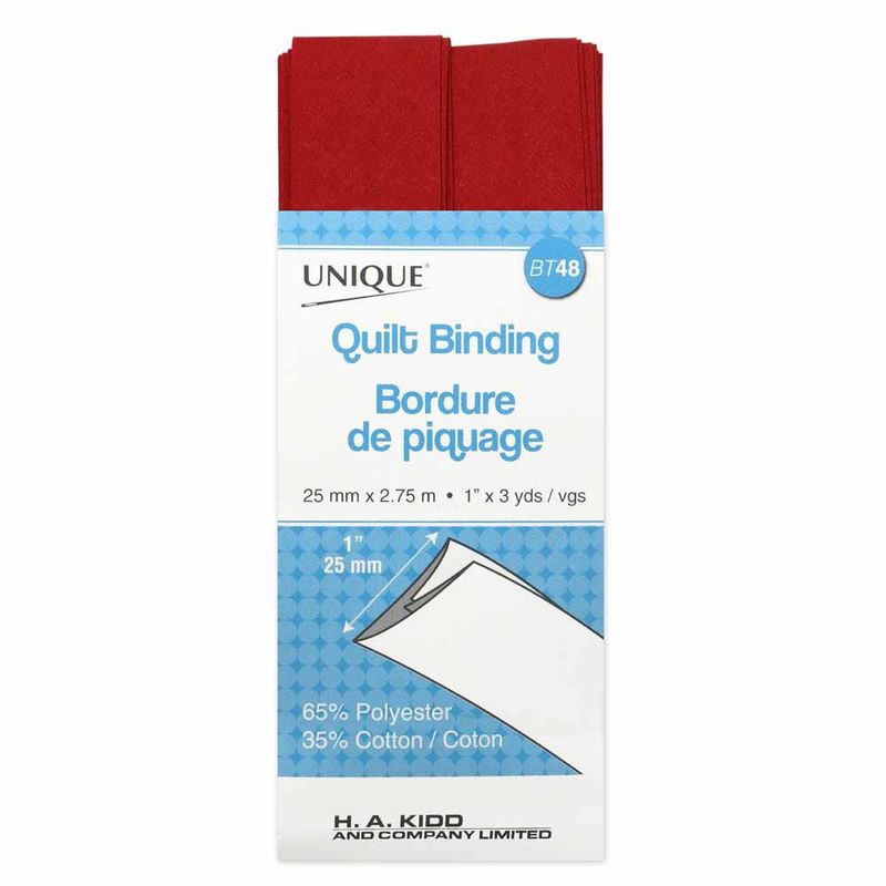 Unique Quilt Binding - Scarlet