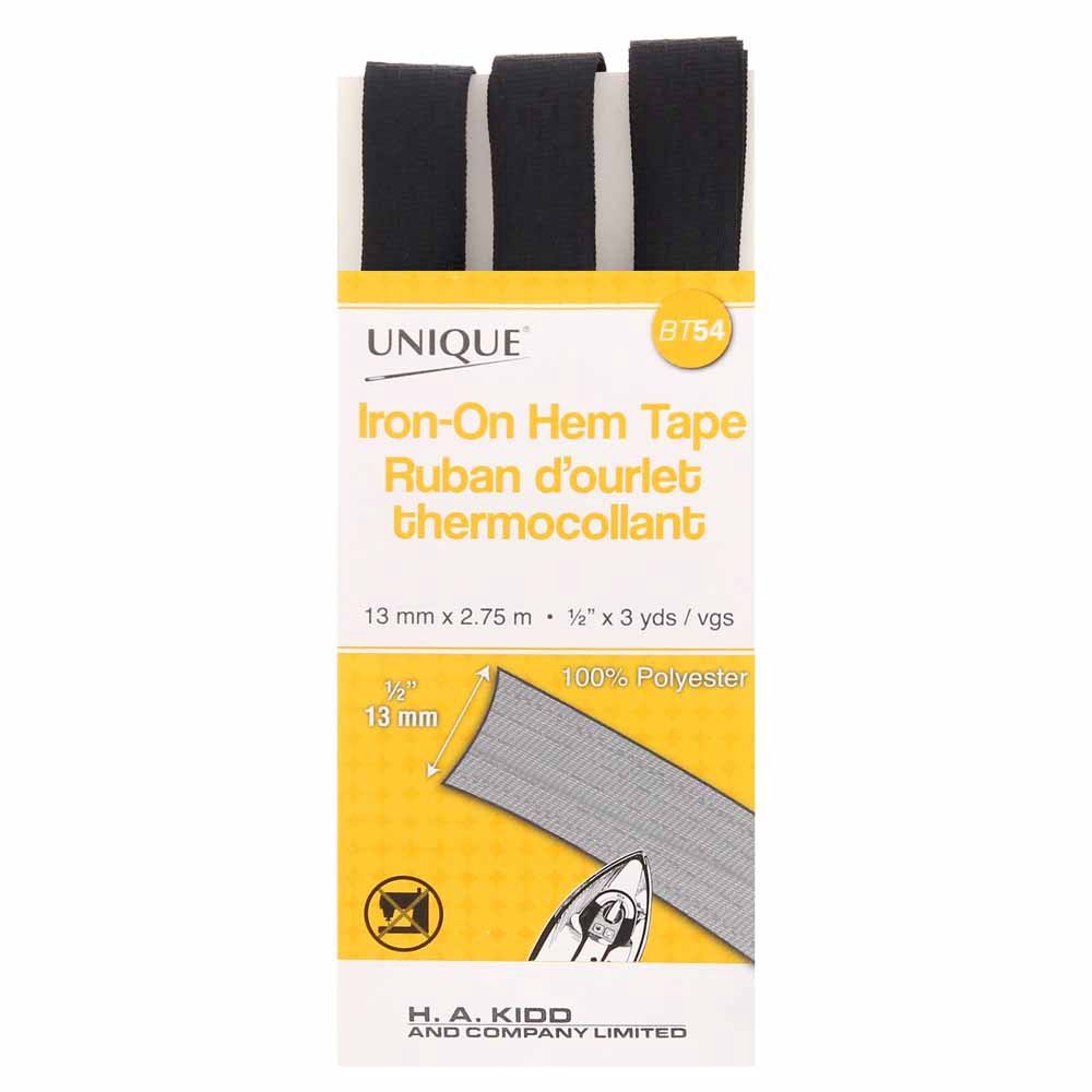 Unique Iron On Hem Tape - Black
