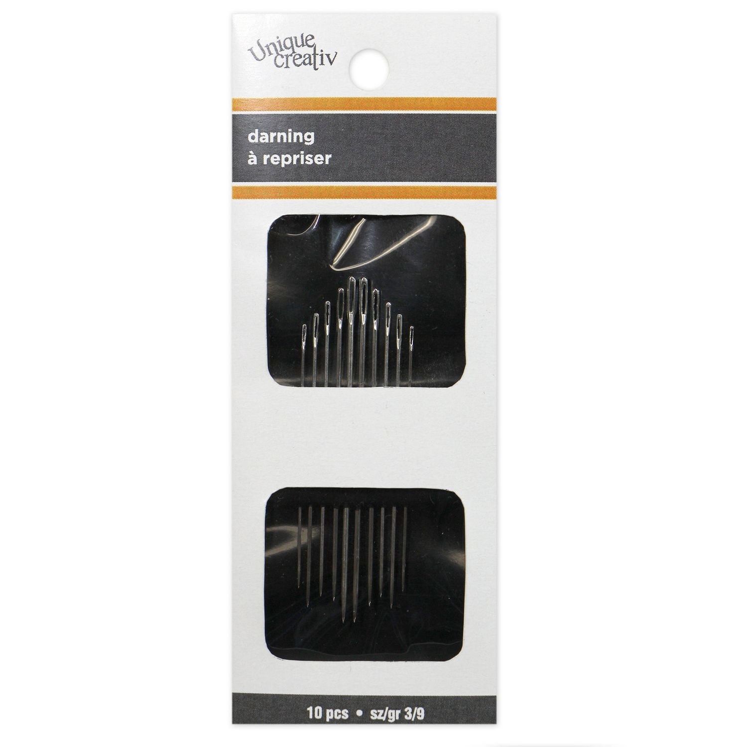 Unique Creativ Unique Sew Darning Hand Stitching Needles - Size 3/9, 10 Pieces