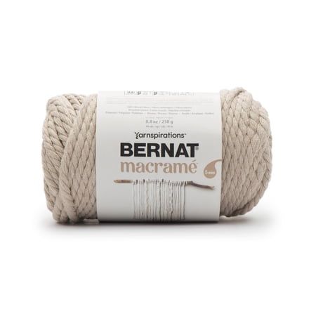 Bernat Macrame Yarn-Taupe