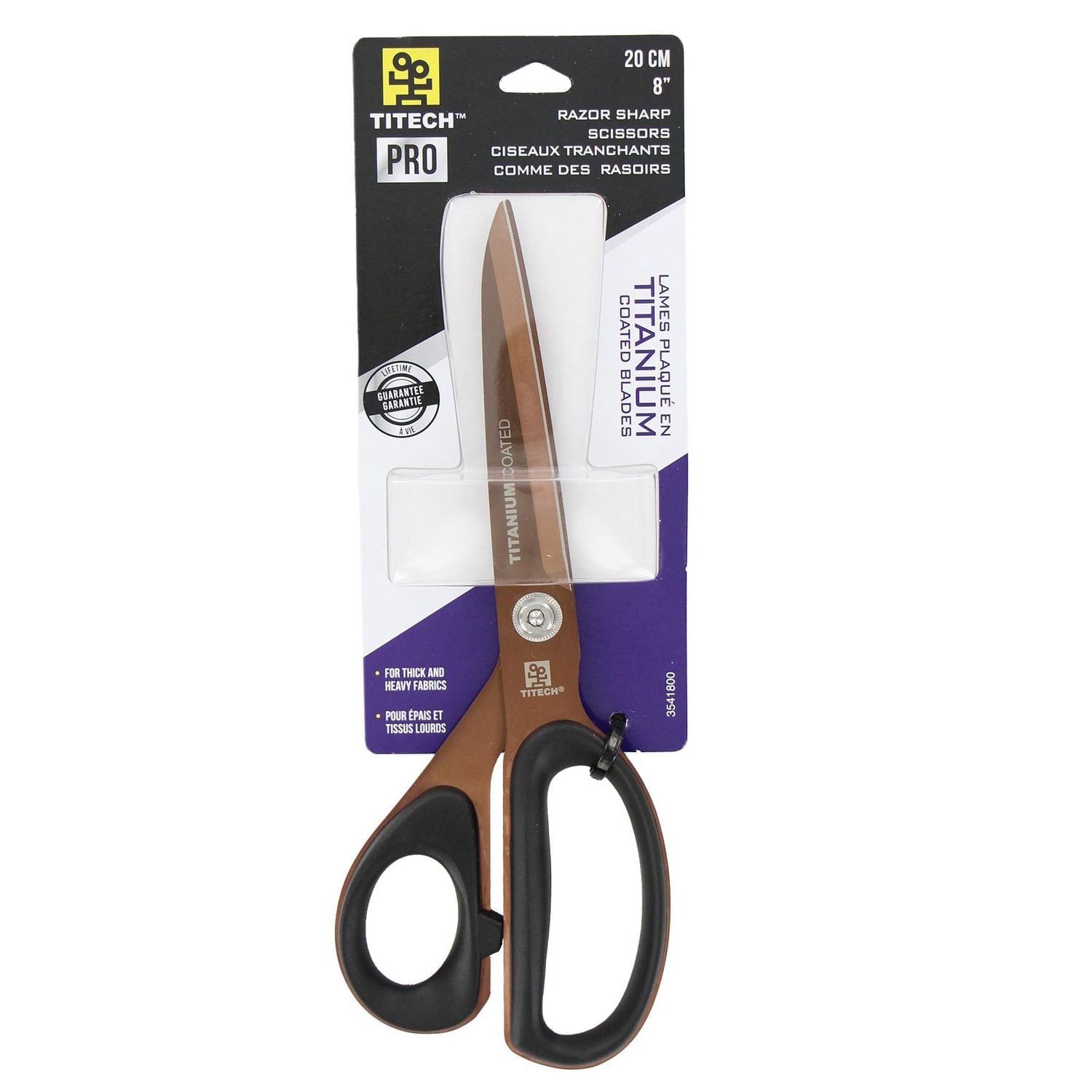 Titech Pro 8″ Dressmaker's Scissors - High‑carbon Stainless With Titanium Coating