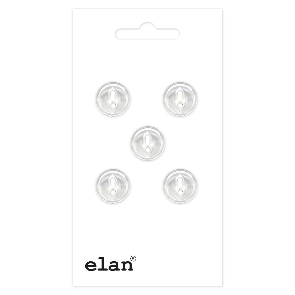Elan 3/8" 2 Hole Buttons - White *