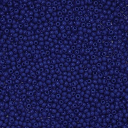John Bead Czech Glass Seed Beads - Royal Blue 10/0 22 g vial